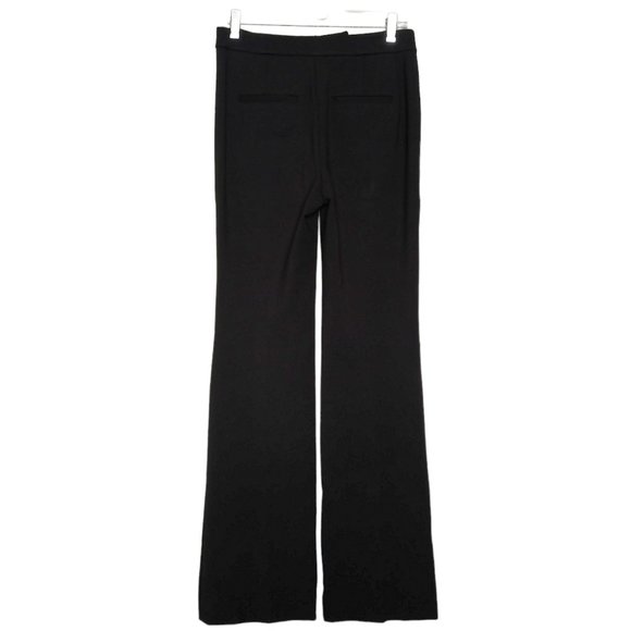 WHBM Black Slim Flare Pants Womens Size 2 High Waist Decorative Lace Up Front - Picture 5 of 10